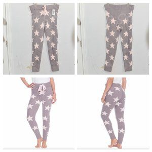 Honeydew Chenille Gray Star Plush Cozy Lounge Pants